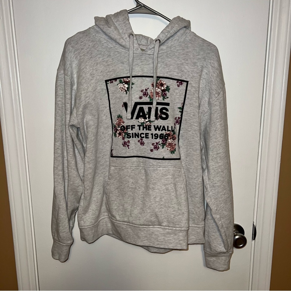 Vans | Light Grey Floral Sweatshirt